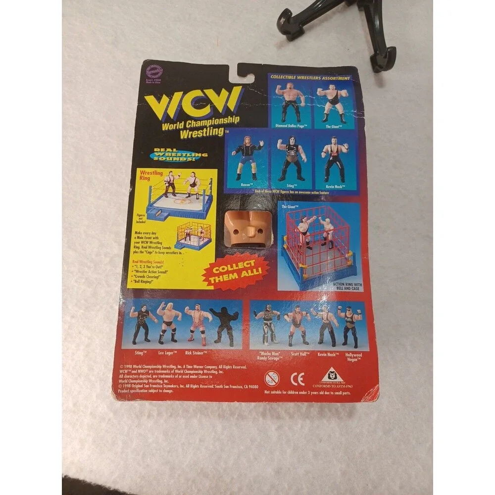WCW Goldberg Atomic Elbow Action Figure MOC 1998 OSFTM Toy Makers Sealed NIB NWO